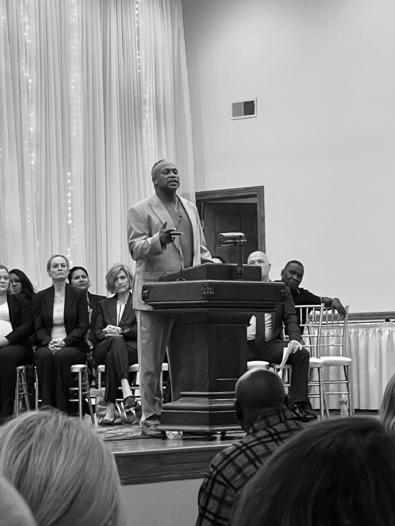 My brother Anthony Thompson. Do you hear him?