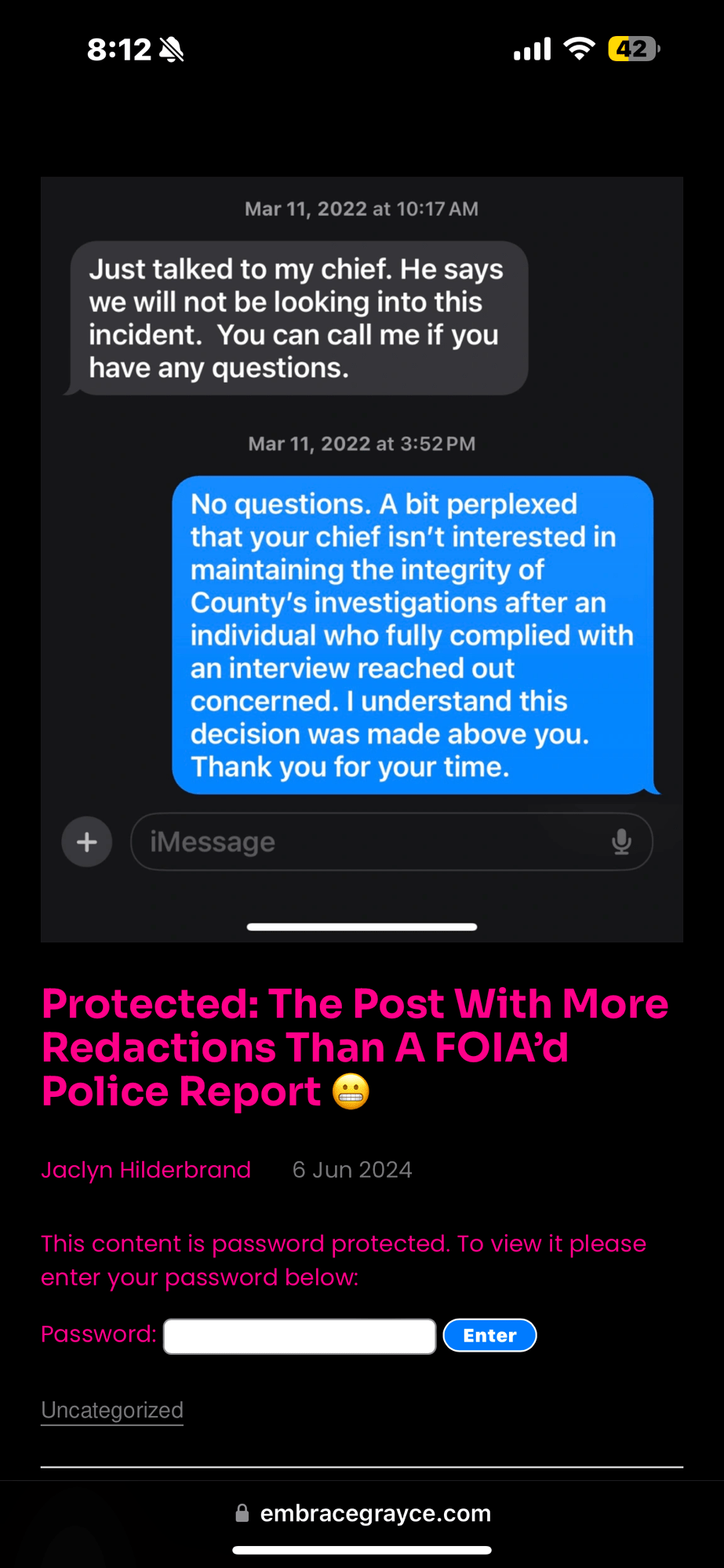 The Post With More Redactions Than A FOIA’d Police Report&nbsp;😬